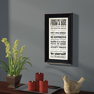 Palbon Advice From A Dog Vertical Picture Frame Textual Art